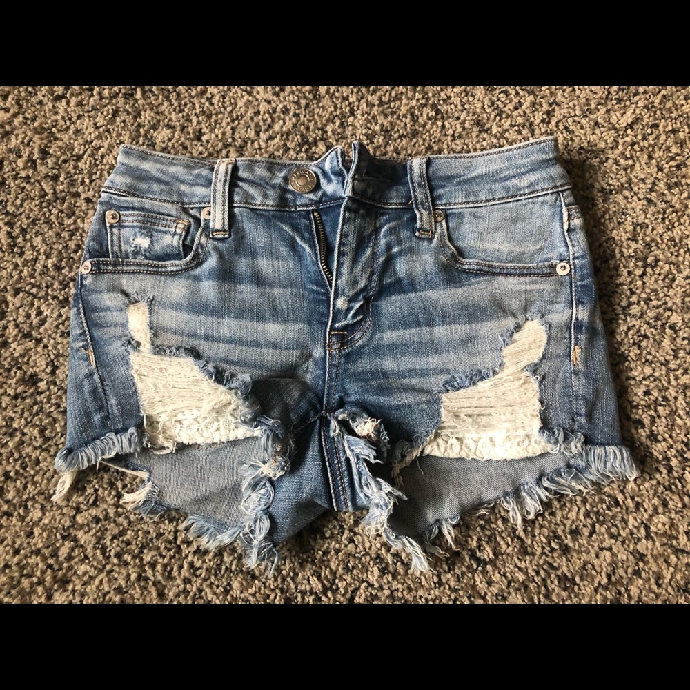 American Eagle “shortie” shorts